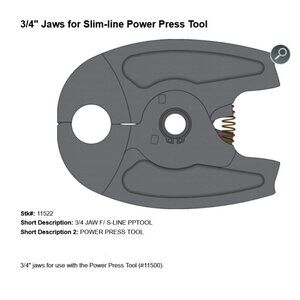 HeatLink 3/4" Jaws for Slim-line Power Press Tool